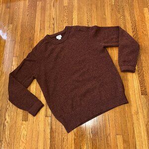 Spier & Mackay Knitwear Rust Brown Heather 100% Wool Knit Sweater - Men's Large